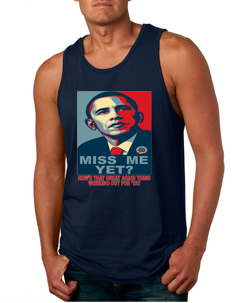 Men's Tank Top Miss Me Yet Obama Trump Elections Top