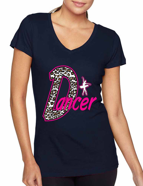 Dancer White Leopard women's sporty V - ALLNTRENDSHOP