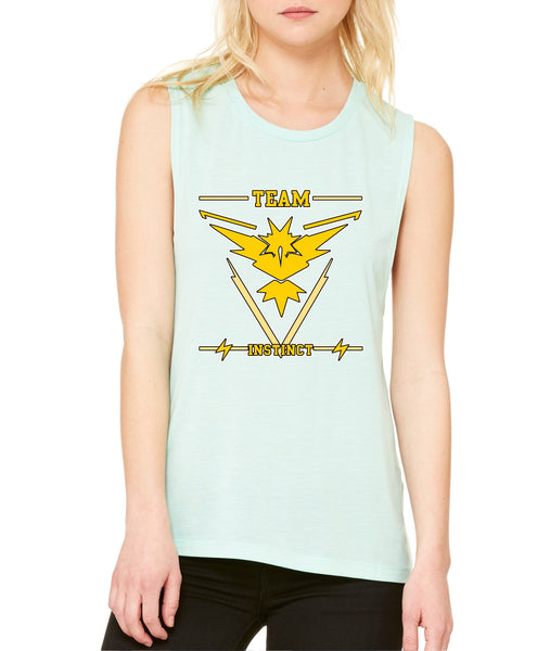 Women's Flowy Muscle Top Team Instinct Yellow Team Top - ALLNTRENDSHOP - 3