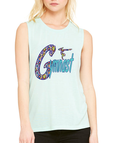 Women's Flowy Muscle Gymnast Aztec Love Gymnastic Sport