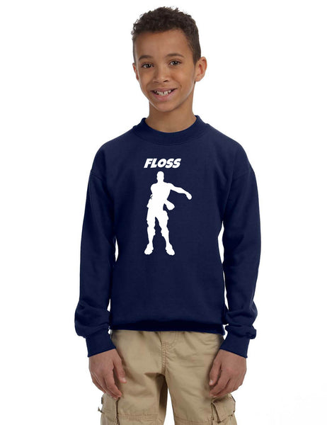 Kids Youth Sweatshirt Floss White Trendy Dance Top Flossing Dancer