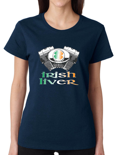 Women's T Shirt Irish Liver St Patrick's Day Party Shamrock Top