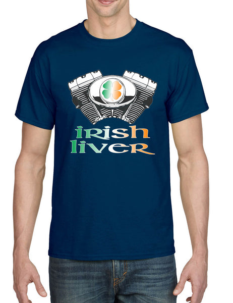 Men's T Shirt Irish Liver St Patrick's Day Party Fun Shamrock Tshirt