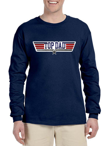 Men's Long Sleeve Top Dad Guns Father's Day Shirt Love Dad Gift