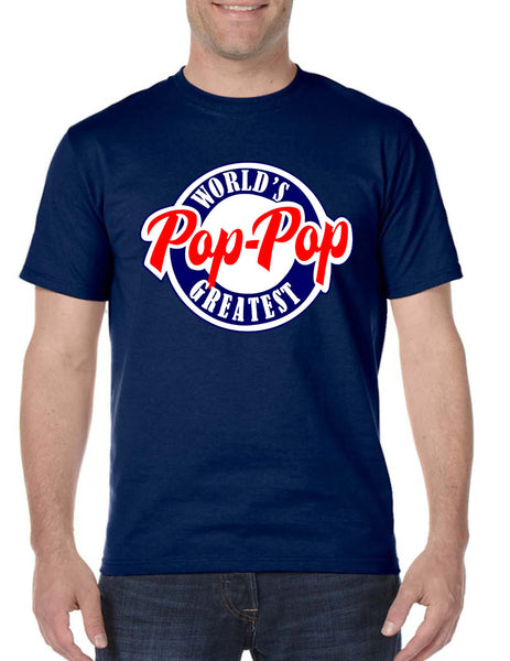 Men's T-shirt World's Greatest Pop Pop Love Family Tee