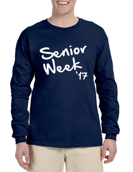 Men's Long Sleeve Senior Week 17 White Class Of 2017 Party