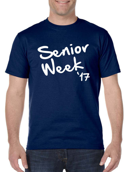 Men's T Shirt Senior Week 17 White Class Of 2017 Party Tee