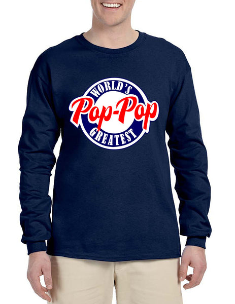 Men's Long Sleeve World's Greatest Pop Pop Love Family Top