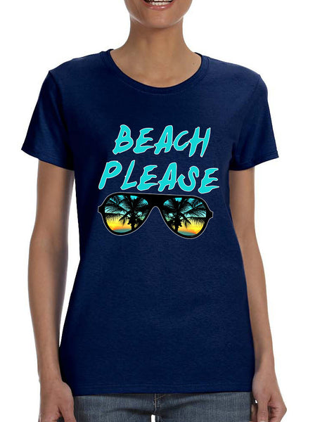 Women's T Shirt Beach Please Summer Vacation Beachwear
