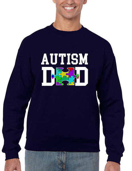 Men's Sweatshirt Autism Dad Proud Autistic Awareness Top