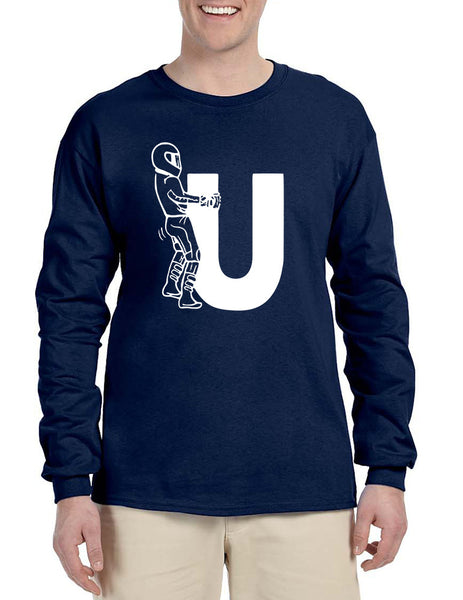 Men's Long Sleeve F U Motorcyclist Riding Buddies Shirts