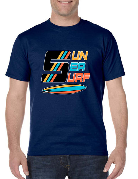 Men's T Shirt Sun Sea Surf Lover Summer Beachwear Outfit