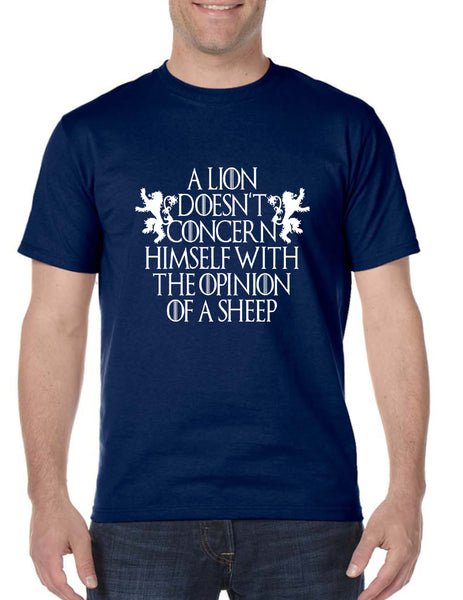 Men's T Shirt Lion Doesn't Concern Himself With Opinion Of Sheep