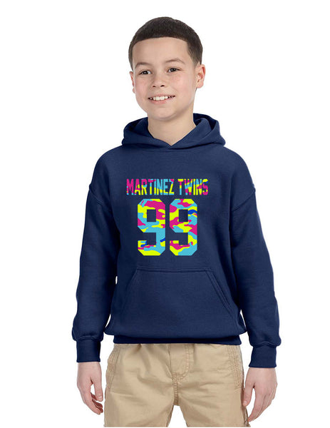 Kids Youth Hoodie Martinez Twins 99 Neon Camo Print Trendy