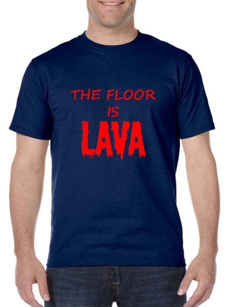Men's T Shirt The Floor Is Lava Game Red Popular Funny Gym Tee