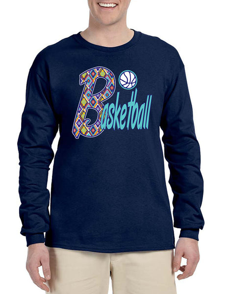 Men's Long Sleeve Basketball Aztec Love Sport Gym Fitness Tee