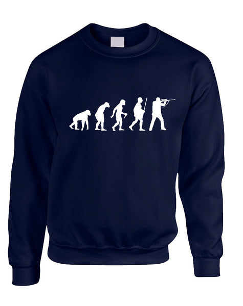 Adult Sweatshirt Hunting Evolution Funny Hunting Sweatshirt