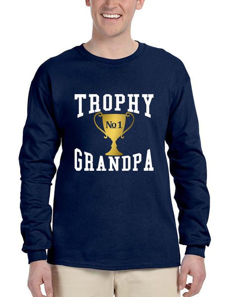 Men's Long Sleeve Trophy Grandpa Cool Xmas Love Family Gift Top - ALLNTRENDSHOP - 4