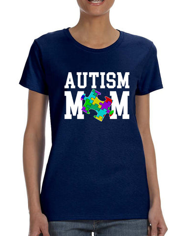 Women's T Shirt Autism Mom Autistic Awareness TShirt