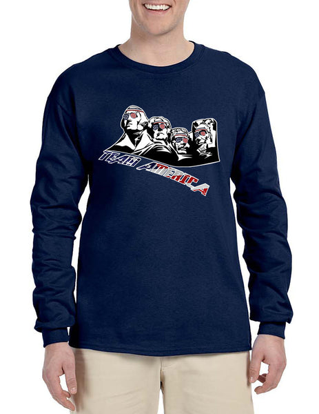 Men's Long Sleeve 4 Fathers American Team 4th Of July Shirt