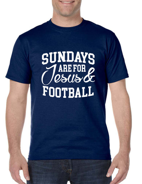 Men's T Shirt Sundays Are For Jesus And Football Humor Tee