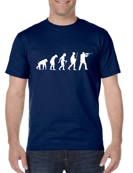 Men's T Shirt Hunting Evolution Funny Hunting Tee Shirt