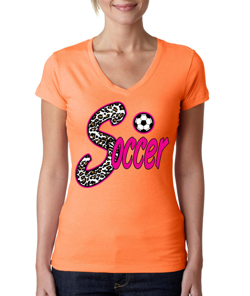 Soccer White Leopard women's sporty V - ALLNTRENDSHOP - 4