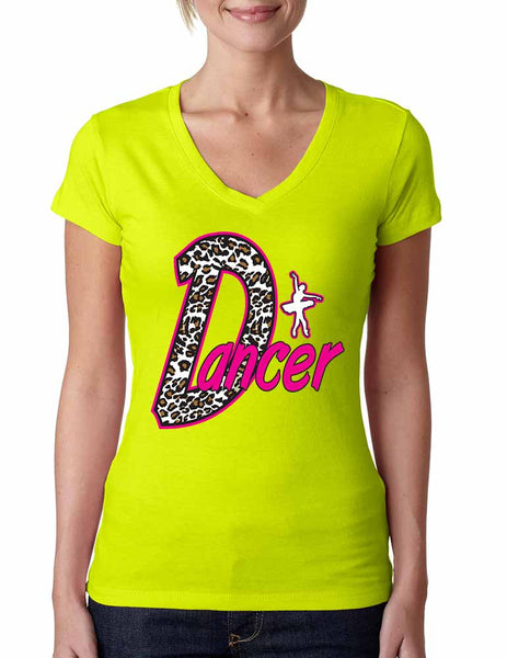 Dancer White Leopard women's sporty V - ALLNTRENDSHOP