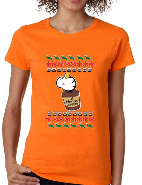 Women's T Shirt Henny Christmas Ugly Xmas Shirt Cute Gift Trendy Tee