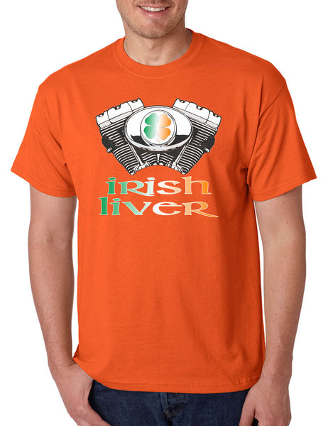 Men's T Shirt Irish Liver St Patrick's Day Party Fun Shamrock Tshirt