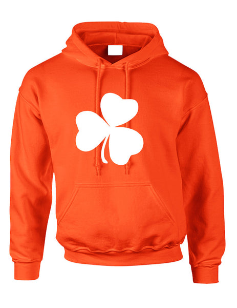 Adult Hoodie White Shamrock Graphic St Patrick's Day Cool Party - ALLNTRENDSHOP - 3