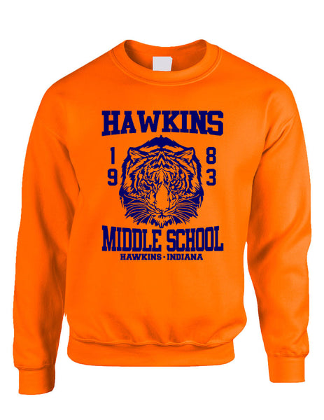 Adult Crewneck Sweatshirt Hawkins Middle School 1983 - ALLNTRENDSHOP - 4