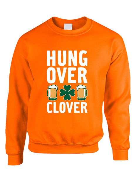 Adult Sweatshirt Hungover Clover St Patrick's Day Party Top