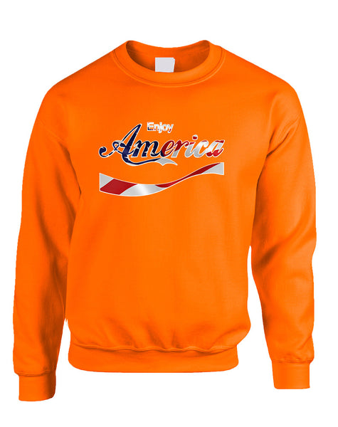 Adult Sweatshirt Enjoy America 4th Of July Cool USA Top