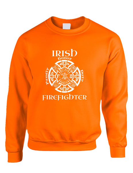 Adult Sweatshirt Irish Firefighter St Patrick's Top Irish Party - ALLNTRENDSHOP - 3
