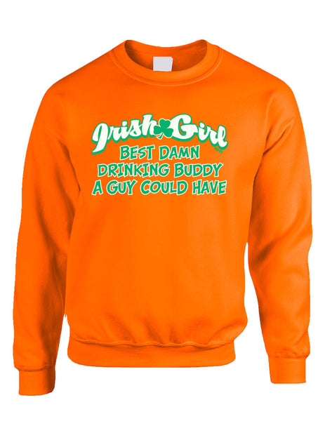 Irish girl best Drinking buddy women sweatshirt st patricks - ALLNTRENDSHOP - 2