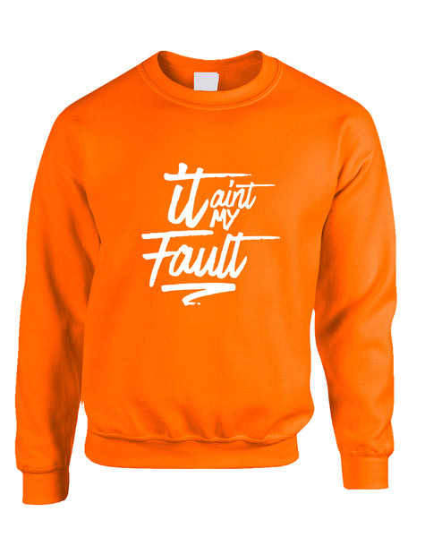 Adult Sweatshirt It Aint My Fault Trendy Cool Troublemaker Top