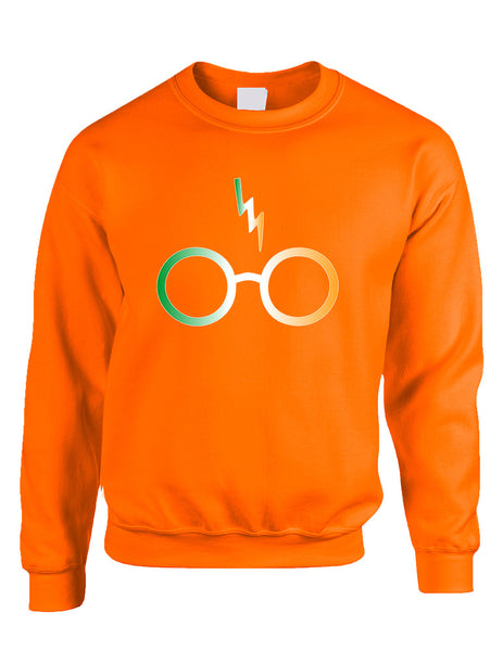 Adult Sweatshirt Irish Harry Glasses Scar St Patrick's Top