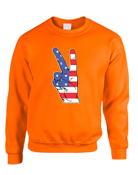 Adult Sweatshirt American Flag Hand 4th Of July Cool Top