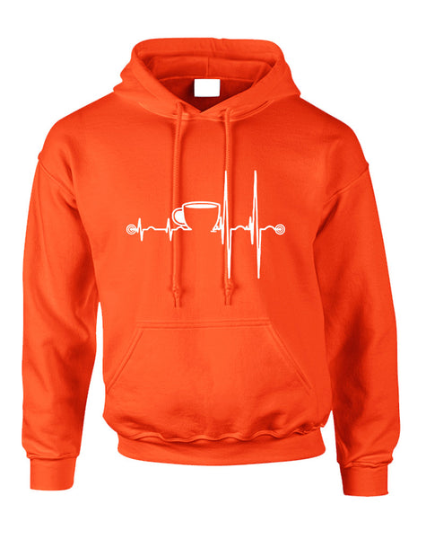 Men's Hoodie Coffee Heartbeat Love Coffee Addict Top