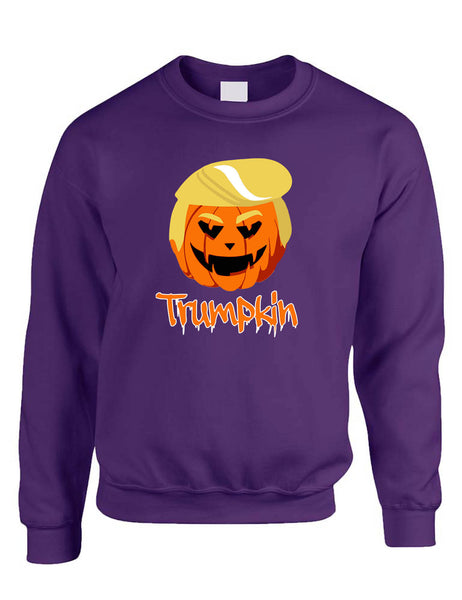 Adult Sweatshirt Trumpkin Trendy Halloween Trump Top Funny Pumpkin