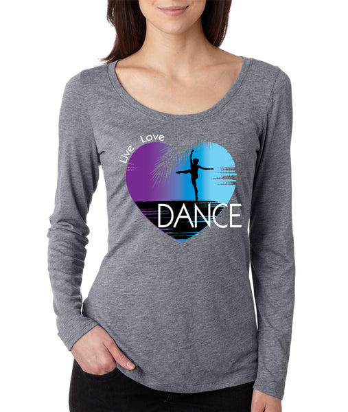 Women's Shirt Dance Art Purple Print Love Cute Gift Nice Top - ALLNTRENDSHOP - 2