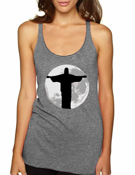Women's Tank Top Moon Jesus Cool Love Jesus Top - ALLNTRENDSHOP - 3