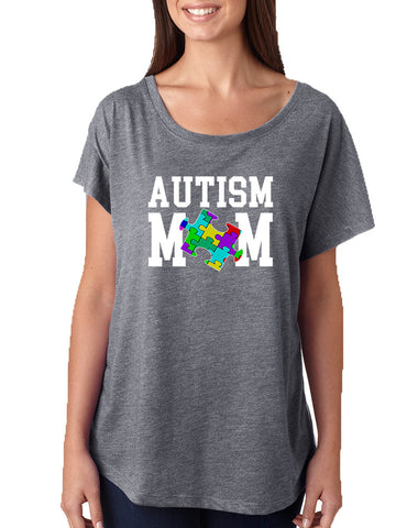 Women's Dolman Shirt Autism Mom Autistic Awareness Top