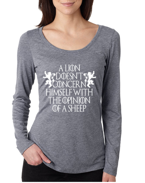Women's Shirt Lion Doesn't Concern Himself With Opinion Of Sheep