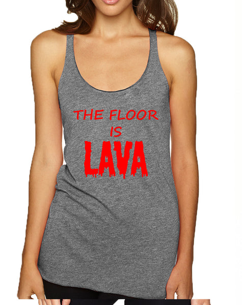 Women's Tank Top The Floor Is Lava Red Popular Childhood Game