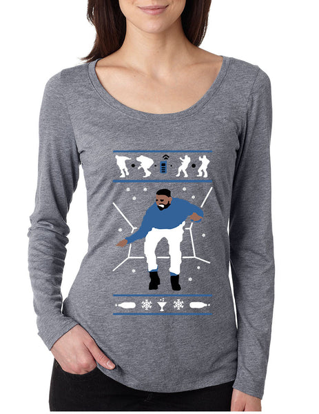 Women's Shirt Hotline Bling Blue Cool Xmas Gift Holiday Hotline Top - ALLNTRENDSHOP - 3