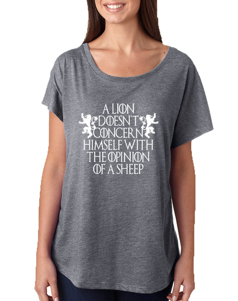 Women's Dolman Lion Doesn't Concern Himself With Opinion Sheep