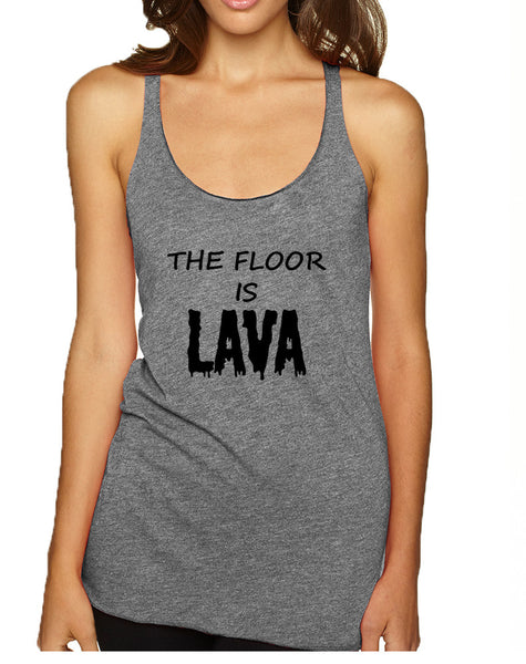 Women's Tank Top The Floor Is Lava Game Popular Tee Fun Gym Top