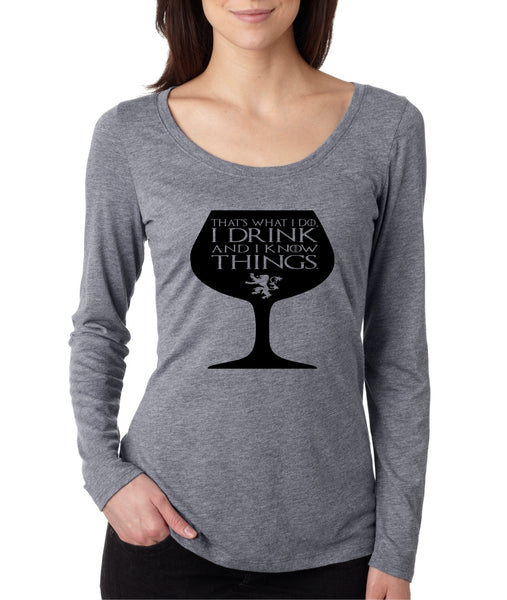 Women's Shirt That's What I Do I Drink And Know Things Wing Glass Game Of Thrones Inspired - ALLNTRENDSHOP - 2